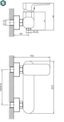 Змішувач для душу Koller Pool Trend хром TR0400, Хром