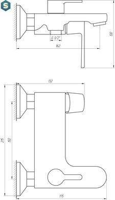 Смеситель для ванны Globus Lux Laguna GLA-0102N, Хром