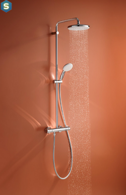Grohe Tempesta System 210 Душова система з термостатом для настінного монтажу (26811001), Хром