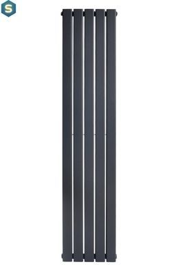Вертикальний дизайнерський радіатор опалення Arttidesign Livorno II 5/1800/340/50 сірий матовий, Каппучино