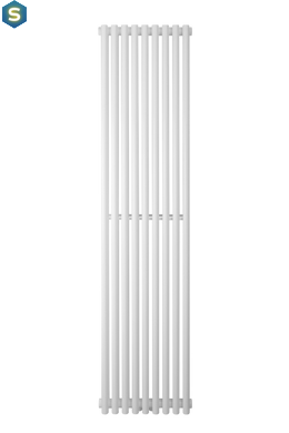 Дизайнерский радиатор трубчатый Betatherm Praktikum 2 H-1600 мм, L-349 мм с нижним подключением PV 2160/09 9016M 99, Белый матовый