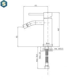 Змішувач для біде Paffoni Light без донного клапана black matt LIG131NO, Черный матовый