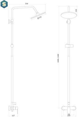 Душова система Globus Lux GLO-0005, Хром