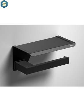 Держатель туалетной бумаги с полкой Sonia S-Cube 176373, Черный/золото