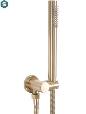 Душевая система Rea Lungo brushed gold c термостатом + BOX скрытого монтажа REA-P8551, Золотой
