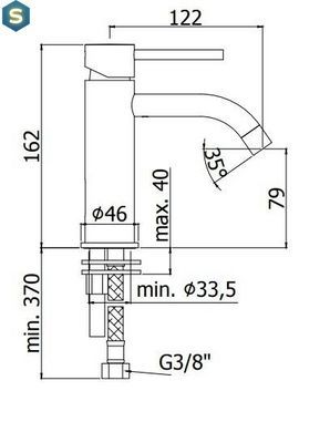 Змішувач для умивальника Paffoni Light LIG 075 NO, Черный матовый