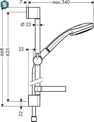 Душовий гарнітур Hansgrohe Croma 100 27775000