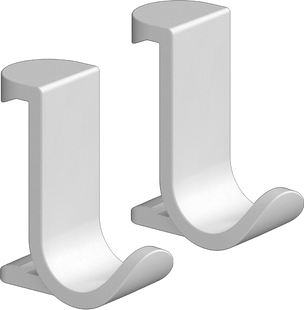 Гачок для рушників широкий Hansgrohe WallStoris 2 штуки 3.9x3.2x1.8 см Matt White 27914700