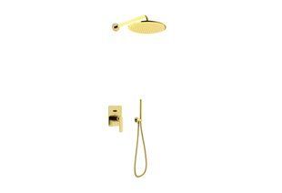 Душова система Kohlman Experience 25 brushed gold + BOX прихованого монтажу QW210EGDBR25, Золотий