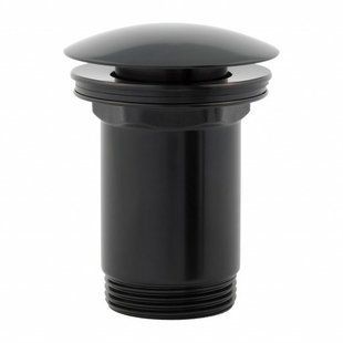 Донный клапан Omnires click-clack black matt A706BL, Черный матовый