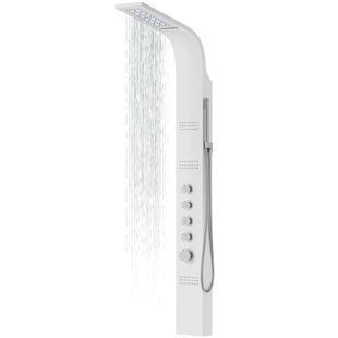 Душевая панель Corsan Kaskada white LED A014MWHLED, Белый