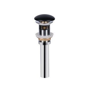 Донный клапан с переливом Qtap PU03O 70х70х227.5 Matt black, Черный матовый