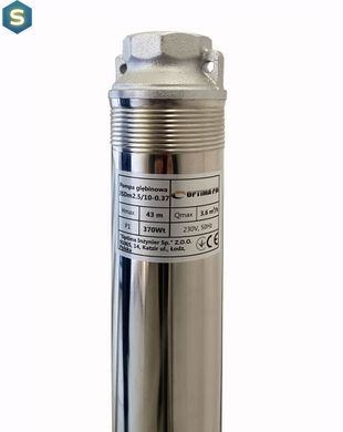 Насос скважинный с повышенной уст-тью к песку Optima PM 3SDm2.5/10 0.37 кВт 46м + 1.5 м кабель