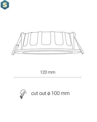 Точковий світильник Nowodvorski 8782 Cl Kos Led 1x8W 3000K 550Lm IP44 Wh