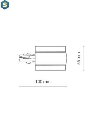 З'єднувач Nowodvorski 8690 Ctls Recessed Power End Cap Right Bl