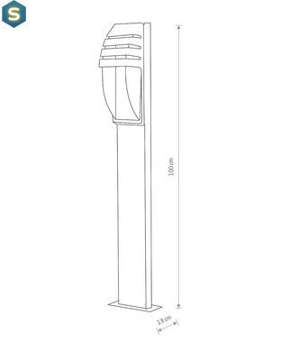 Светильник уличный Nowodvorski 3394 Mistral E27 1x23W IP44 Gr