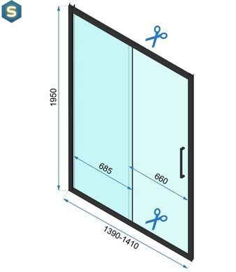Душова кабіна Rea Rapid Slide 140x90 black пристінна REA-KPL-09887, Черный матовый, Універсальна, прозорий, чорний матовий