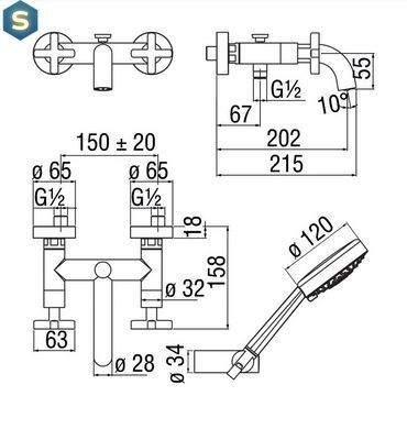 Змішувач для ванни Nobili Lira LR116210CR, Хром