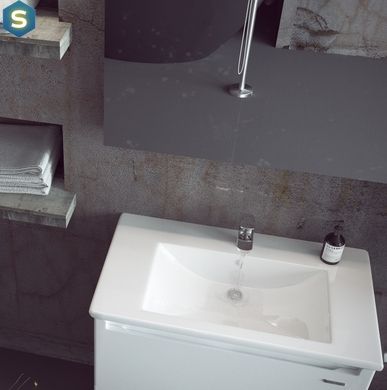 Тумба напольная Sanwerk "Фонда" 60 белая с умывальником "Канте" MV0000605, Белый