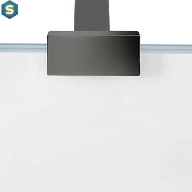 Душевая перегородка Qtap Walk-In Standard BLM201.C8 100х200 см, стекло Clear 8 мм, покрытие CalcLess, прозрачный, черный