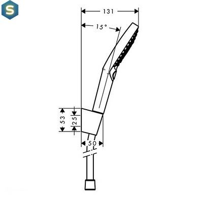 Душовий набір Hansgrohe Raindance Select S 120 Porter хром/білий 26721400