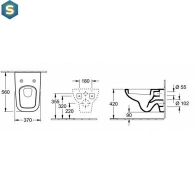 Унитаз подвесной Villeroy & Boch Joyce DirecFlush 5607R001, Белый