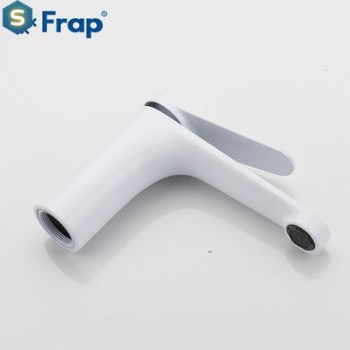 F1045 Змішувач для умивальника гайка білий/хром &Oslash;35 Frap 1/10, Білий
