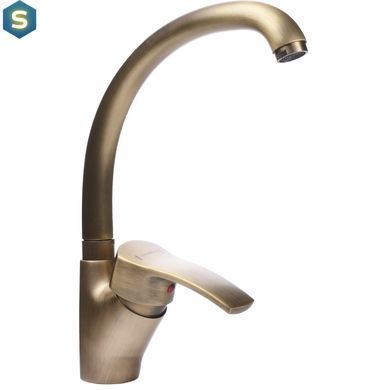Смеситель для кухни Globus Lux GLQU-0203S-BIG-9-Bronze, Бронза