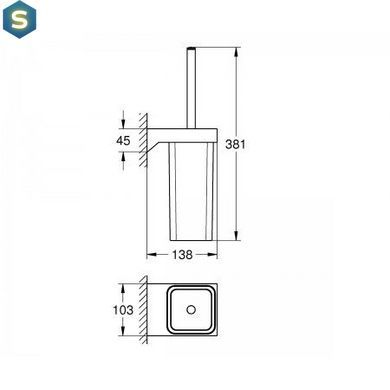 Ершик для унитаза Grohe Selection Cube 40857000