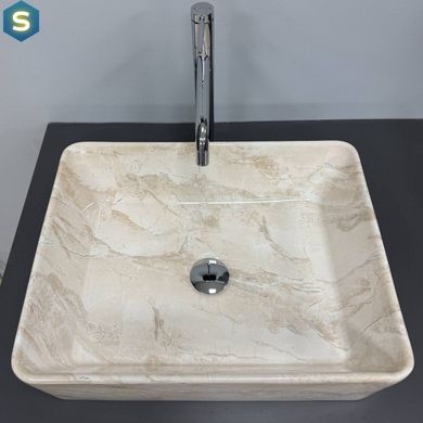 Умывальник VBI Asti M labradorite накладний VBI-013005, Бежевий