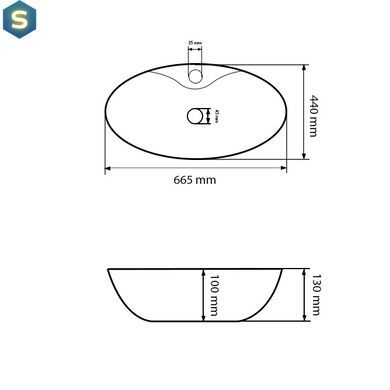 Умывальник VBI Oratino white накладний VBI-015503, Білий