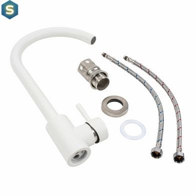 Смеситель для кухни Platinum 56 B NESP (3008 А) белый, Белый