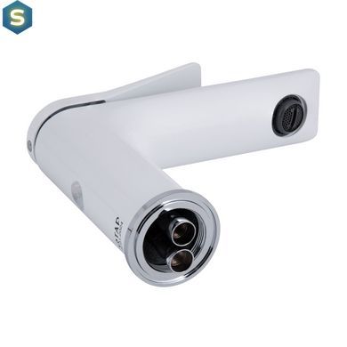 Змішувач для умивальника Qtap Presto QTPRE270CRW45576 Chrome/White, Білий