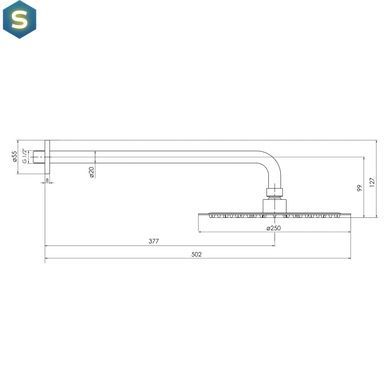 Верхний душ 250 мм Imprese Brenta ZMK071901101 хром