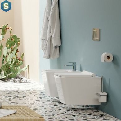 Унітаз Omnires Boston 53x36 rimless підвісний дюропласт сидіння white gloss BOSTONMWBP, Білий