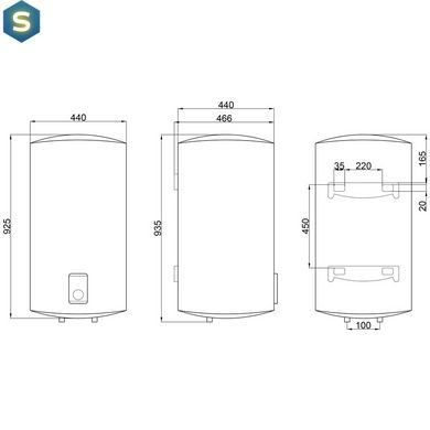 Водонагреватель электрический Thermo Alliance 100 л вертикальный, сухой ТЭН 2,0 кВт D100V20J3(D)K