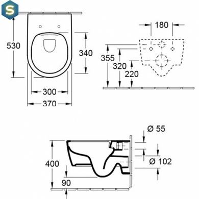 Унітаз підвісний Villeroy&Boch Avento DirectFlush 5656HR01 з кришкою Soft Close, Білий