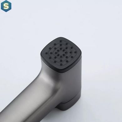 Набір гігієнічного душу прихованного монтажу, збройована сталь Frap F2084-9, Графитовый хром