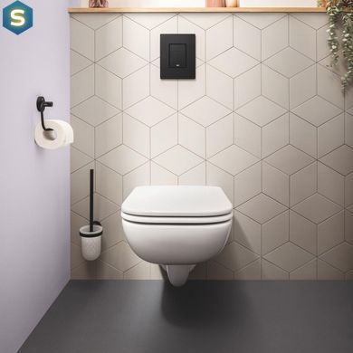 Йоршик для унітазу настінний Grohe QuickFix Start 411852430, Черный матовый