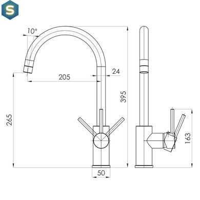 Змішувач для кухні Imprese Argo-s хром f03409001CC, Хром