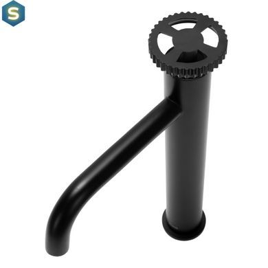 Змішувач для умивальника Rea Vertigo black чорний високий REA-B3921, Чорний/золото