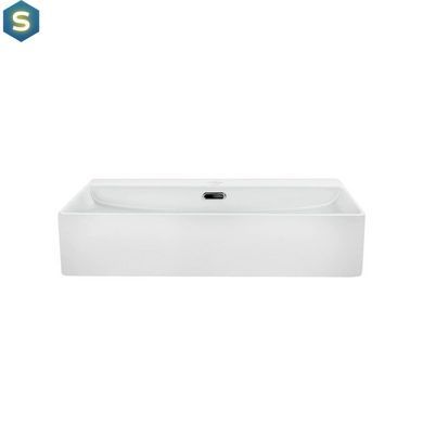 Умывальник Qtap Nando LT подвесной прямоугольный 600х440х130 мм White + донный клапан PU02O, Белый