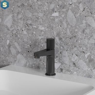 Змішувач для умивальника Omnires Contour anthracite CT8010AT, Черный матовый