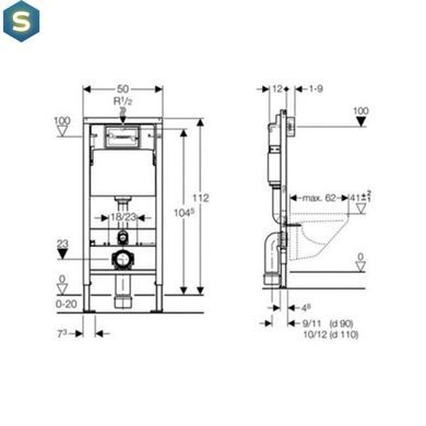 Комплект инсталляция Geberit Duofix Pro 20 + унитаз Kolo Idol с сидением Soft Close 118.315.21.2, Белый