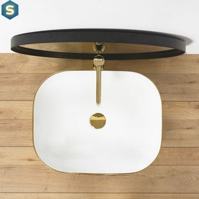 Умивальник Rea Floria gold/white накладний REA-U0027, Золотий