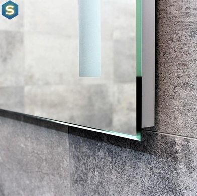 Зеркало Dusel DE-M1041 75x100 с часами и Bluetooth, Белый