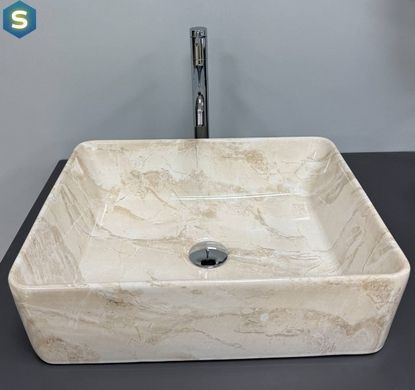 Умывальник VBI Asti M labradorite накладний VBI-013005, Бежевий