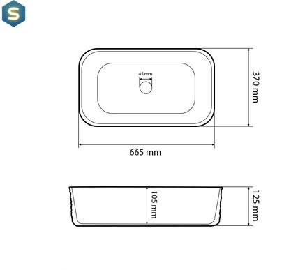 Умывальник VBI Volturino white накладной VBI-012619, Белый