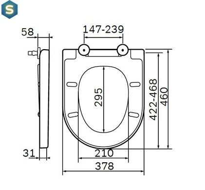 Сидіння для унітазу AM.PM Bliss L C537853WH, Білий