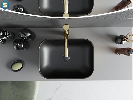 Умивальник Mexen Rita gold black matt накладний MEX-21084576, Золотий